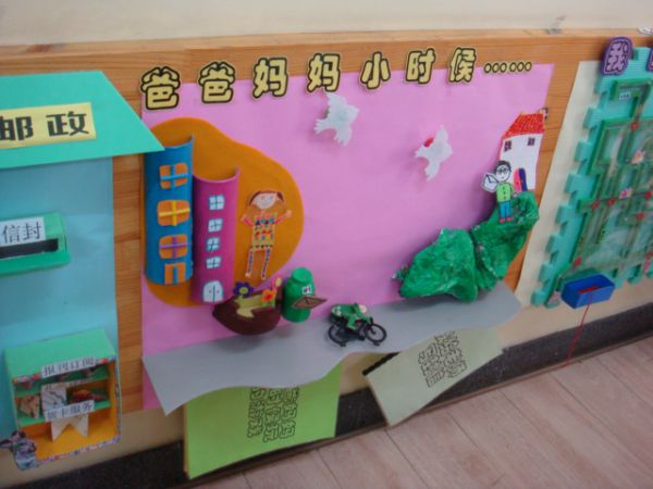幼儿园环境布置墙面：爸爸妈妈小时候