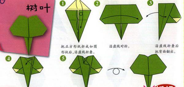 儿童树叶手工折纸方法
