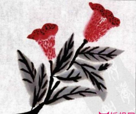 中国画，牵牛花的花语