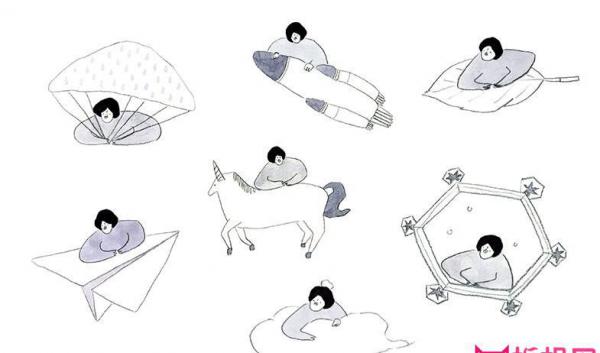 韩国创意手绘插画，各种飞上天的方法