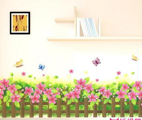 可爱的幼儿园墙贴画，温馨的学习环境