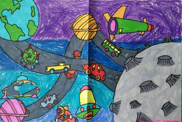儿童科幻画获奖作品，宇宙便利
