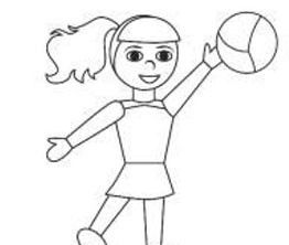 幼儿园人物简笔画教案《排球运动员》