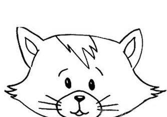 幼儿园动物简笔画教案《一只乖巧小猫》