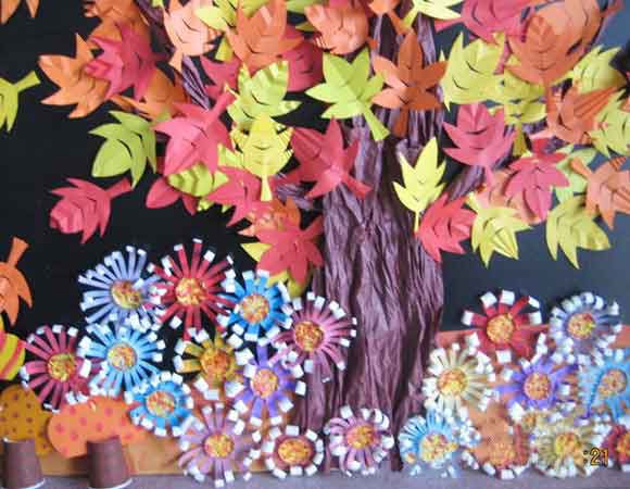 幼儿园秋天半立体墙饰：秋色