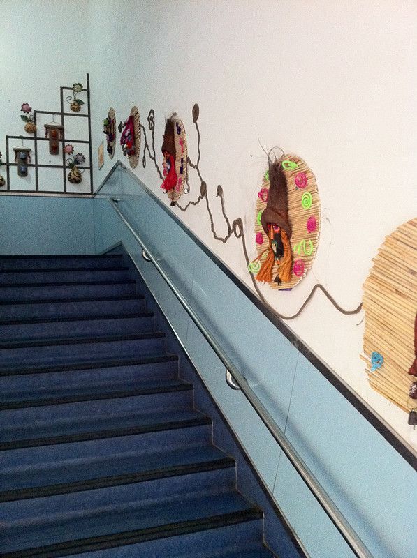 幼儿园环境布置:楼梯/走廊----盖帘画