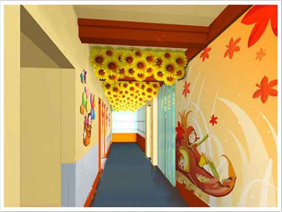 幼儿园秋天环境创设：走廊环境