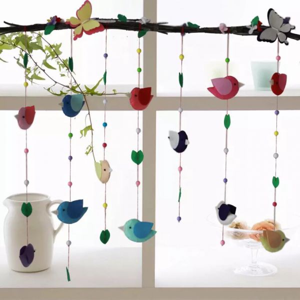 幼儿园活动室吊饰装饰：小鸟挂饰