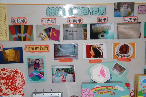 幼儿园环境布置：墙面布置——纸的种类和作用