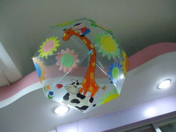 幼儿园环境布置：吊饰布置——小花伞