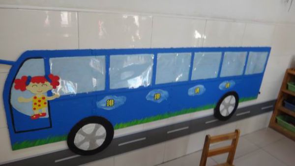 幼儿园环境布置：墙面布置——公共汽车