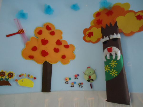 幼儿园环境布置：墙面布置——神奇的树