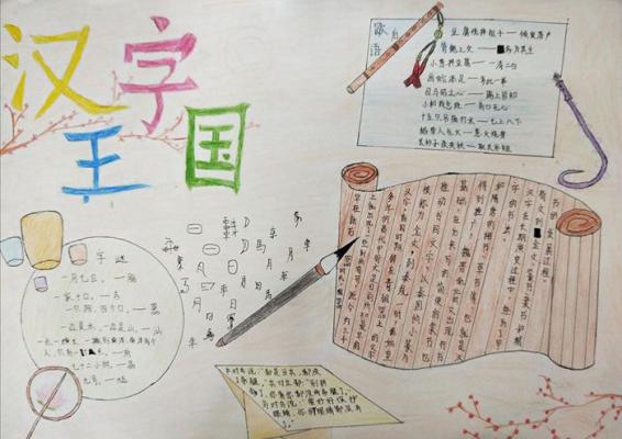 有趣的汉字手抄报图片大全，汉字花园