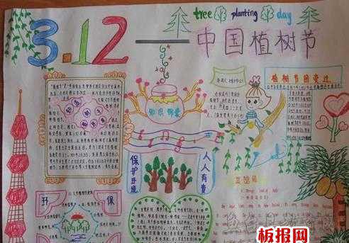 2014年3.12中国植树节手抄报