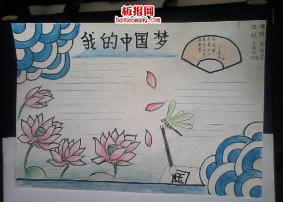 我的中国梦手抄报版面设计图