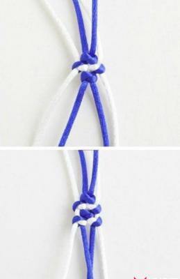 青花瓷手链的编织方法