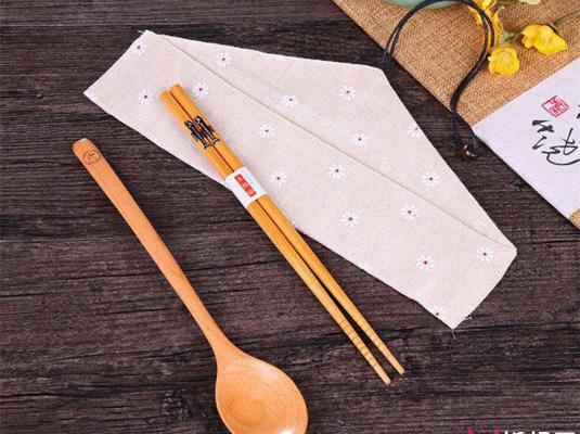 日式清新木作餐具，和风便携筷子勺子