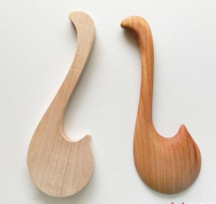 手工创意木器，木质天鹅小勺