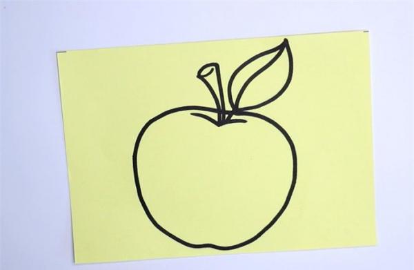 苹果剪纸步骤图解