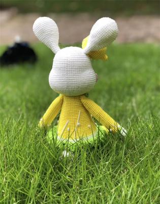 超萌手工编织玩偶，柠檬兔