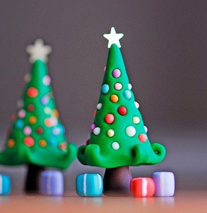 幼儿园橡皮泥制作：圣诞树