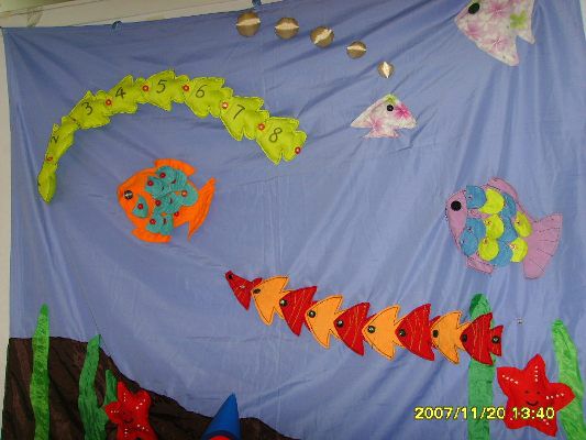 幼儿园玩教具制作：布艺制作——鱼群